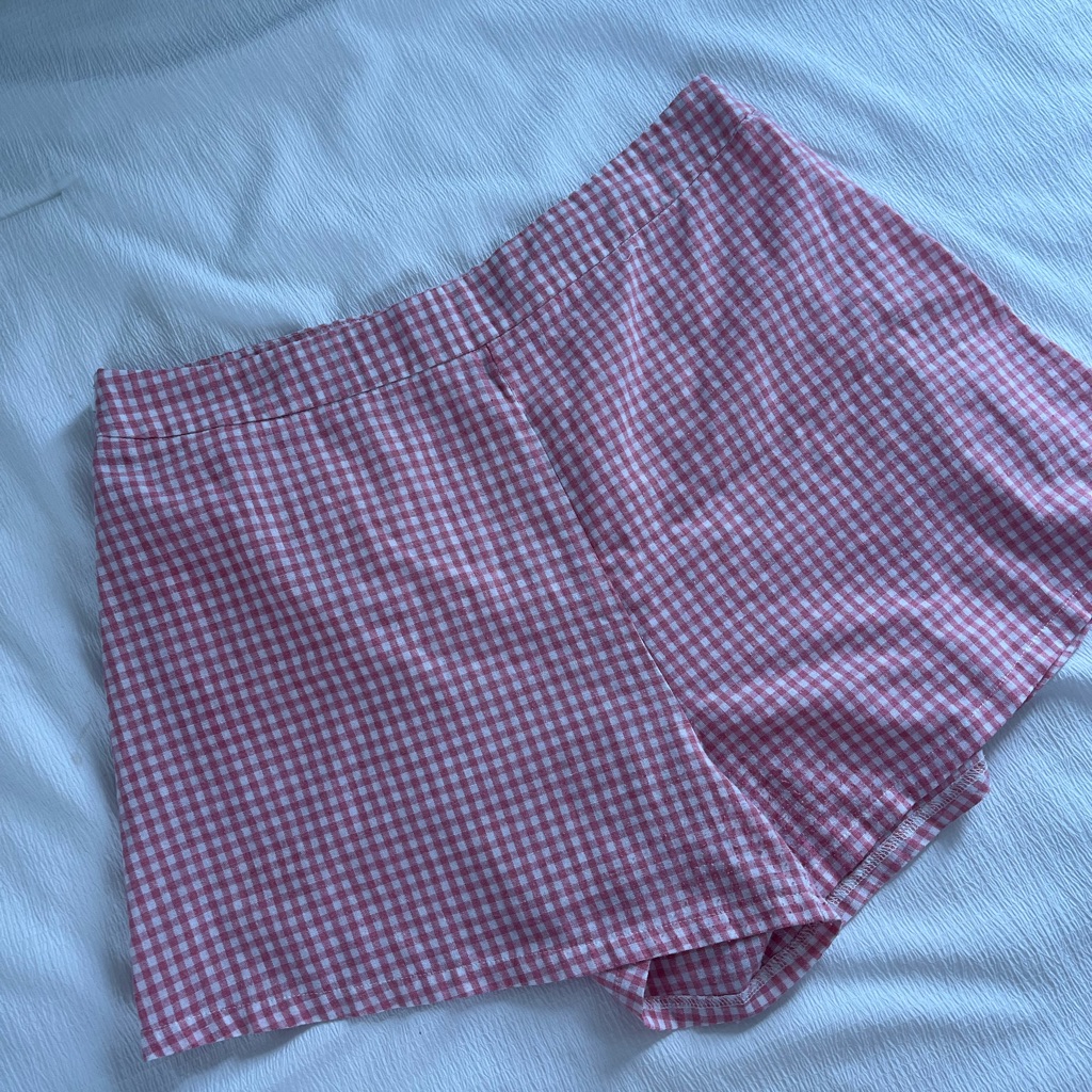 Pink Gingham Shorts